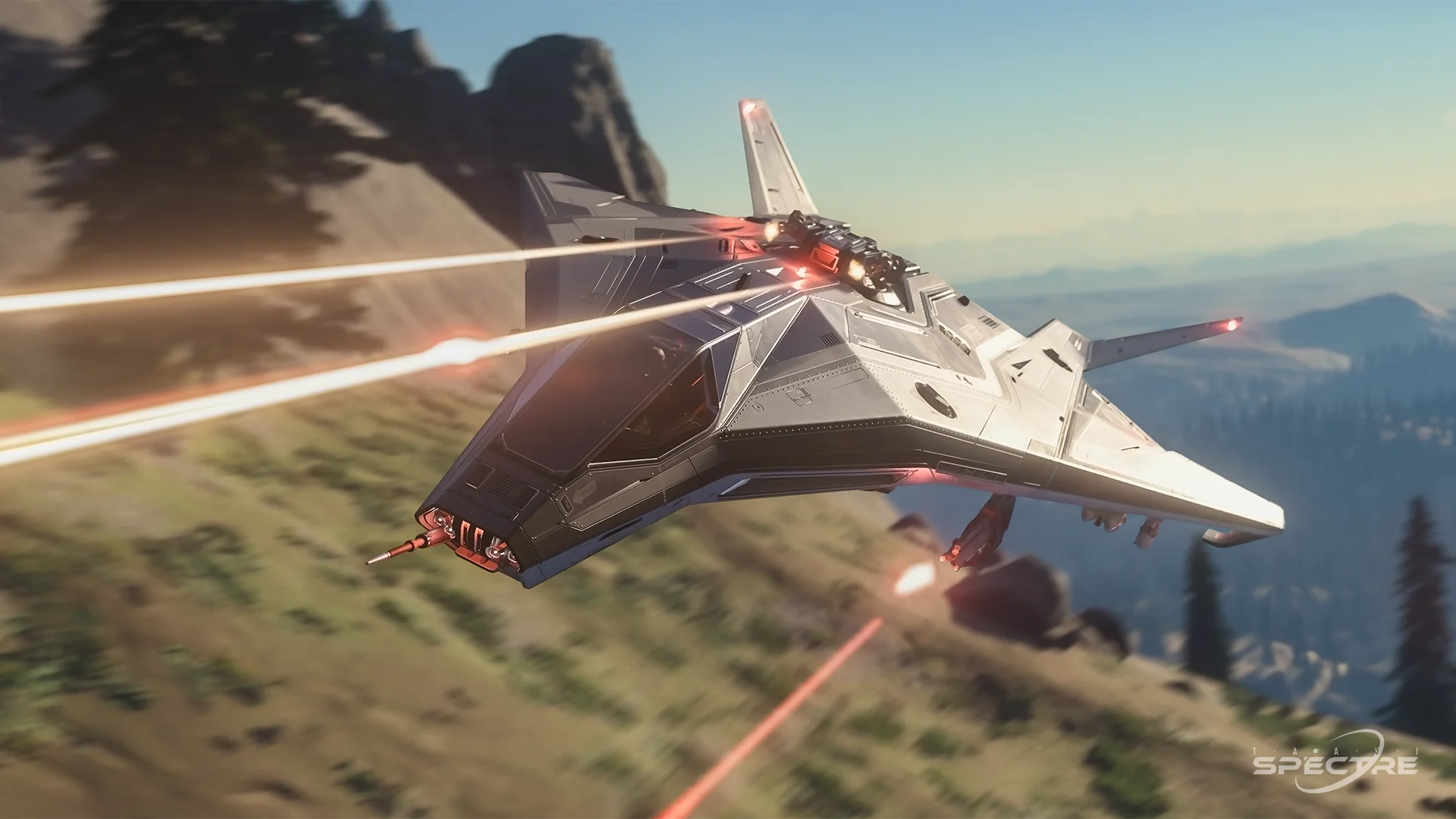 Star Citizen combat ship during a bounty hunting mission