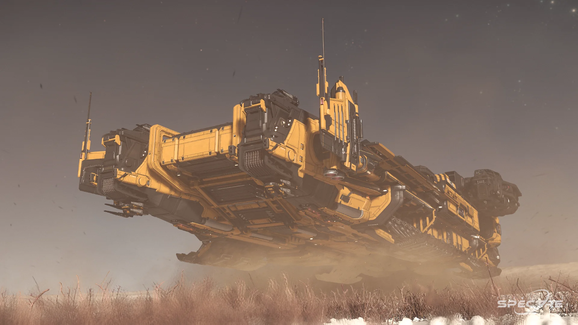 Star Citizen cargo hauling gameplay with a freight ship