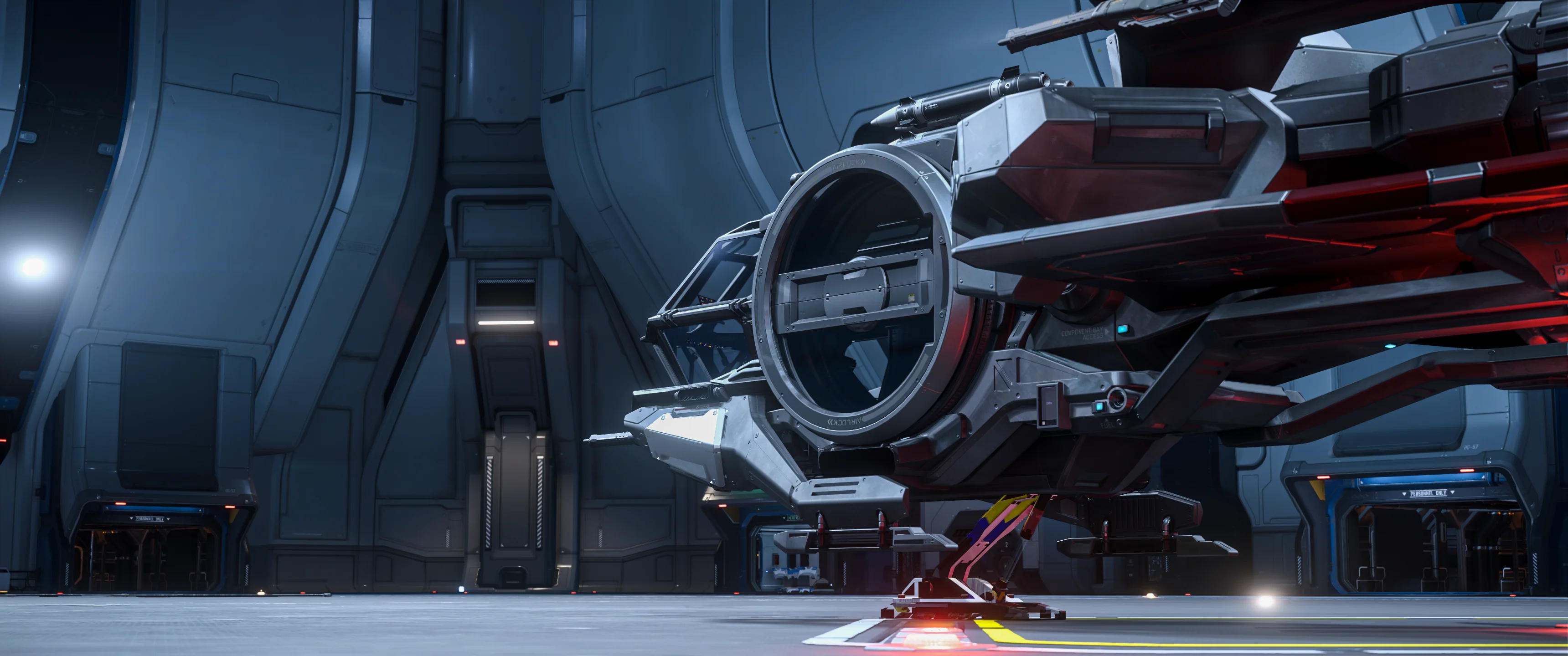 Star Citizen hangar takeoff with the default ATC keybind