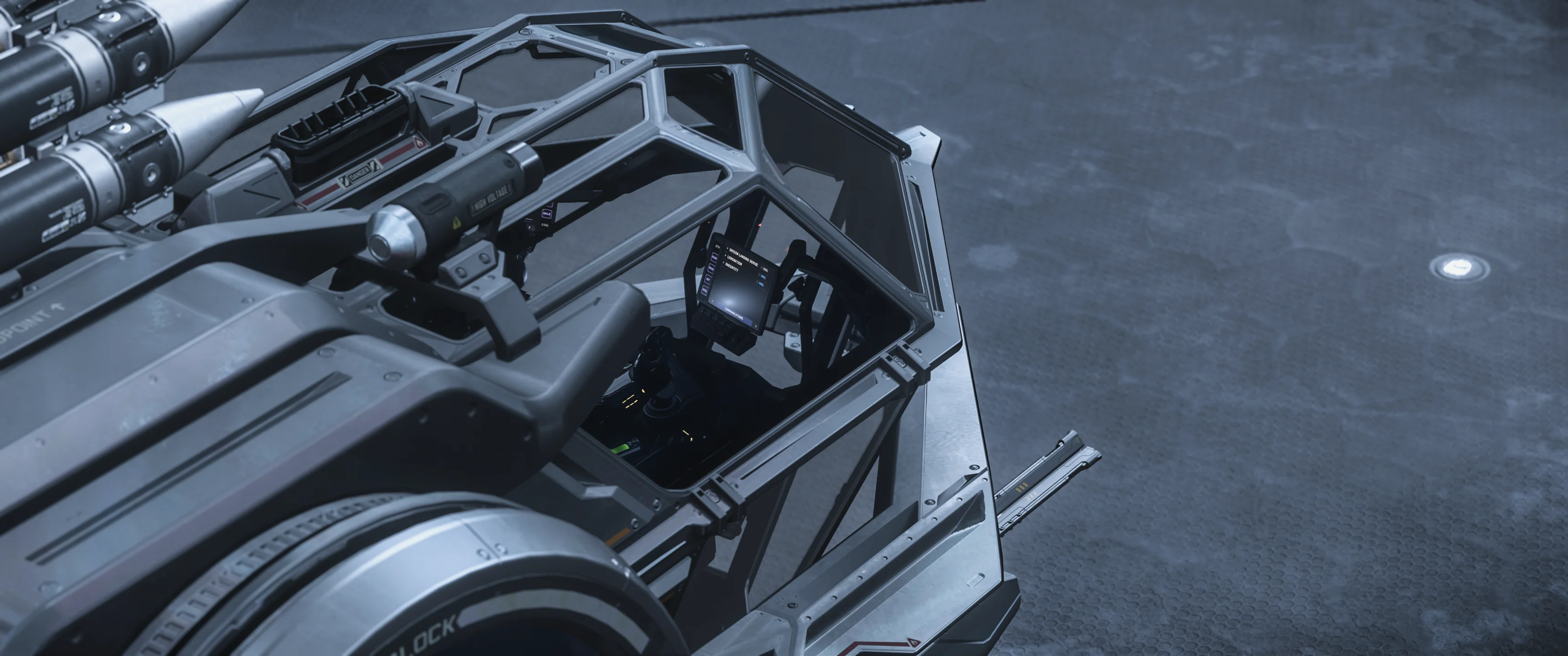 Star Citizen cockpit MFD used to call ATC
