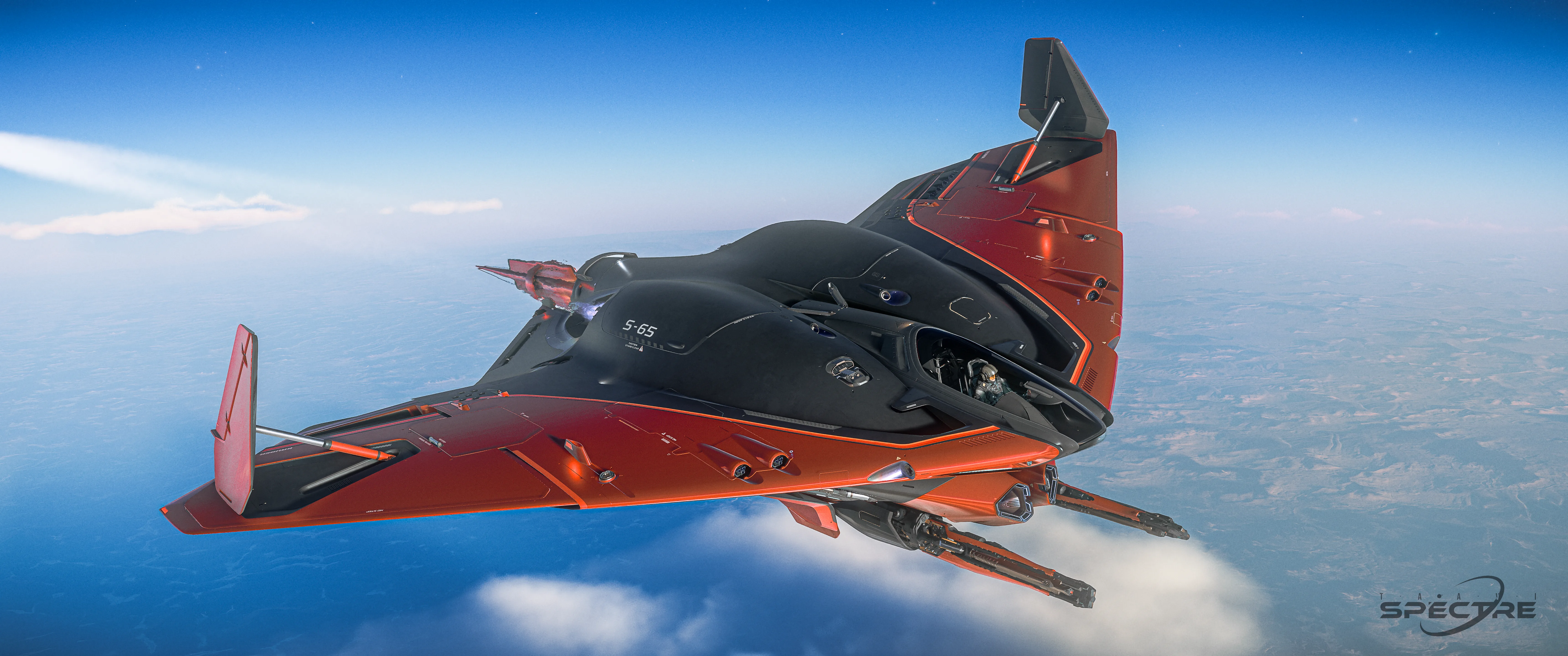 The Kruger S-65 Stingray flying above the skies of microTech