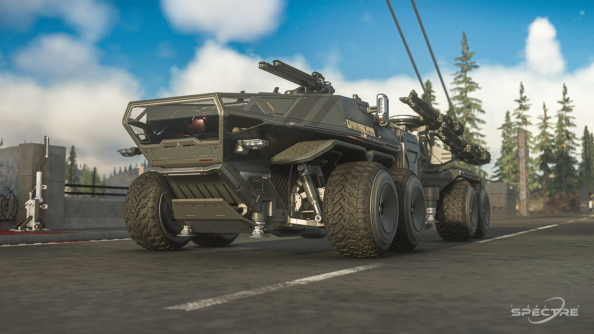 Aegis Gladius light fighter in Deck the Hull paint parked on a landing pad with open cockpit at sunset in Star Citizen