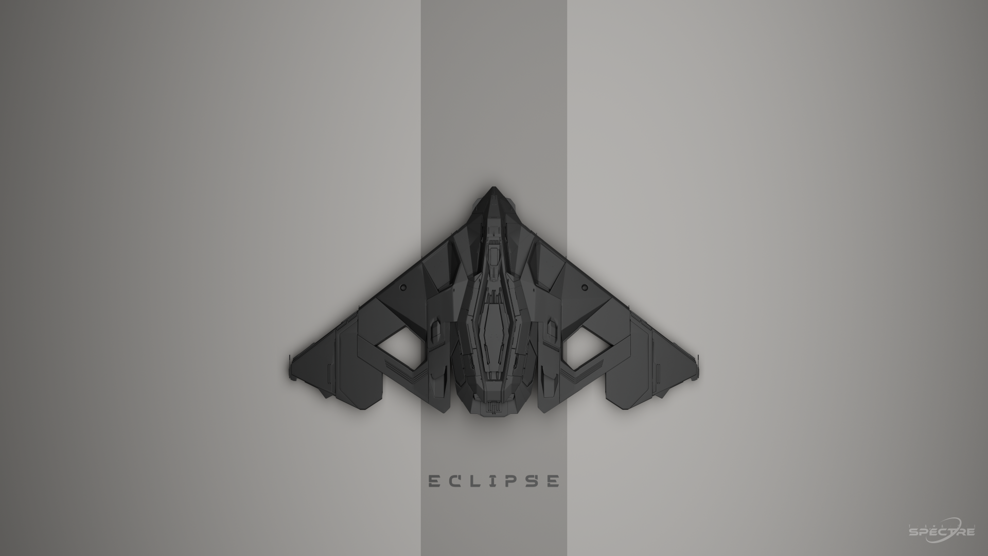 Aegis Eclipse stealth bomber concept render in light color scheme fanart